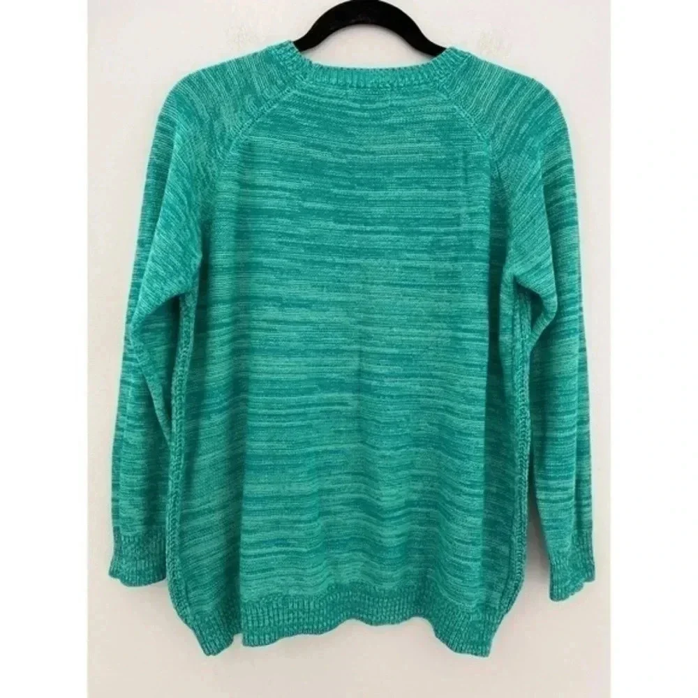 SO‎ Long Sleeve Pullover Sweater Juniors Teal Size Large